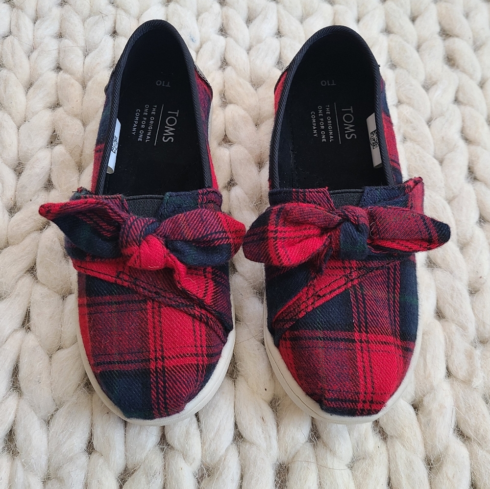 Toms Plaid Girl T10 Shoes